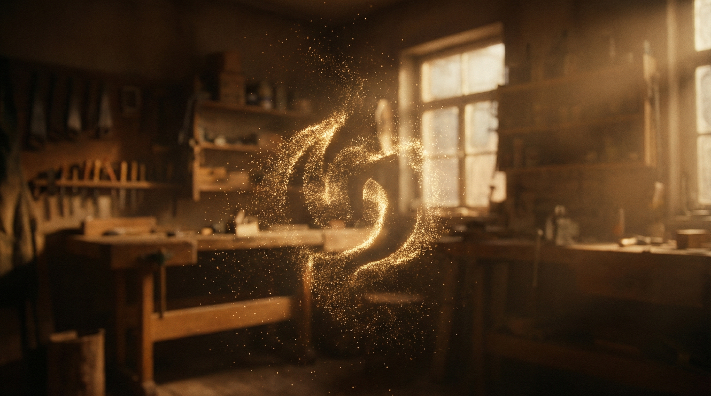 Logo particle reveal