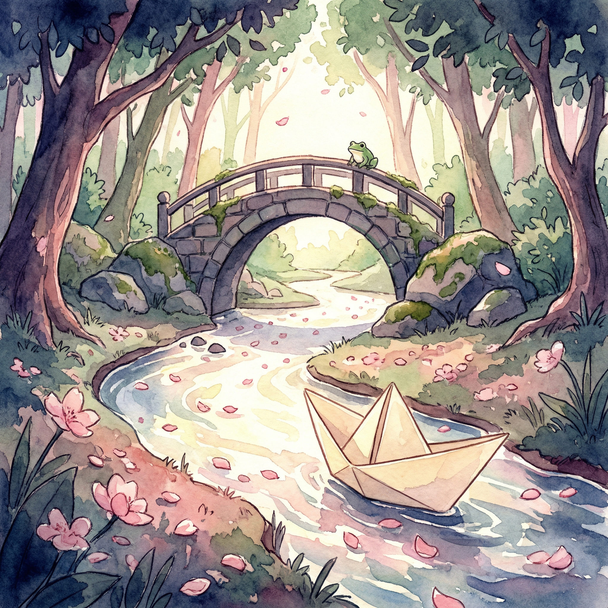 Watercolor boat